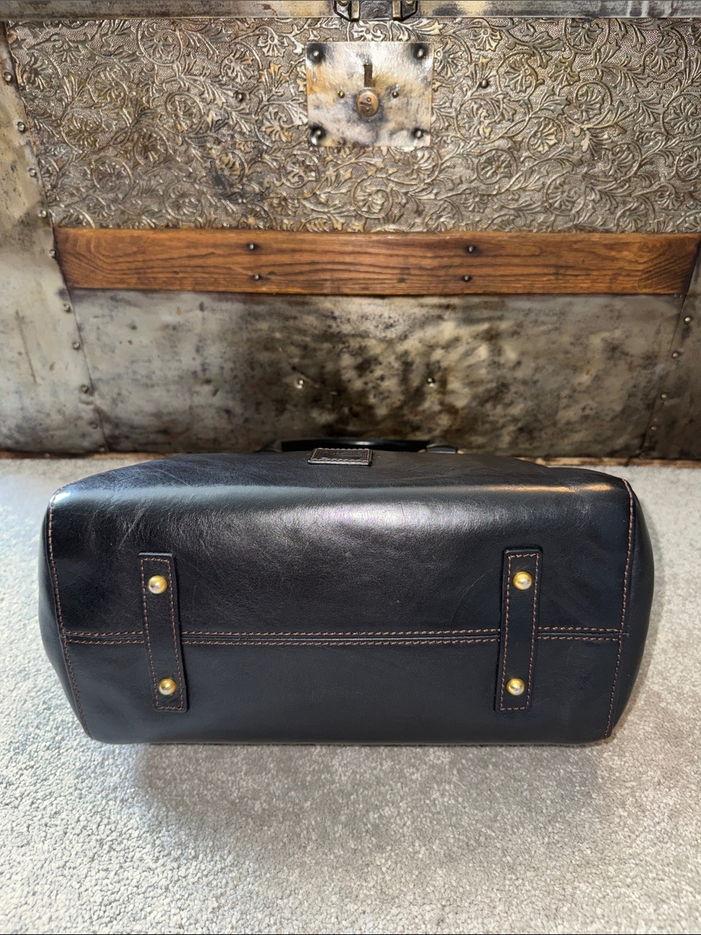Dooney & Bourke HTF Florentine Leanna Satchel with strap in Black - Picture 3 of 13